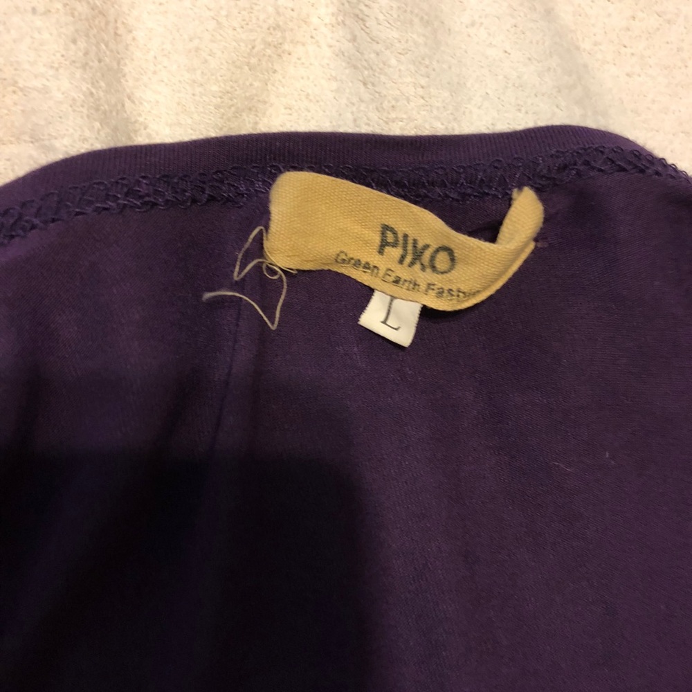 Purple Piko 3/4 Sleeve Top